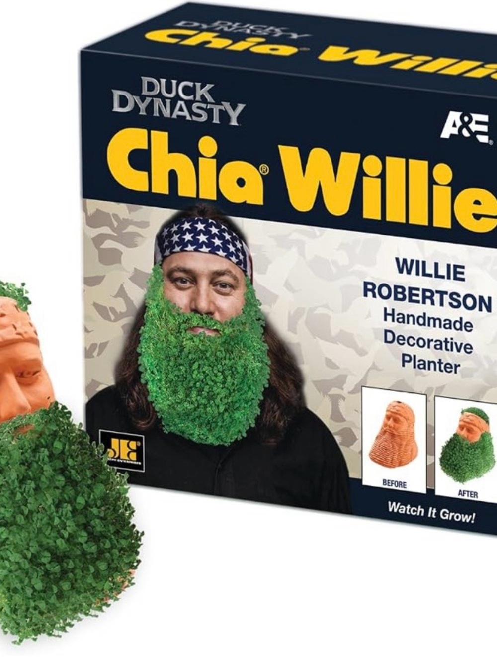 Duck Dynasty Chia Pet Willie Decorative Beard Planter - Green